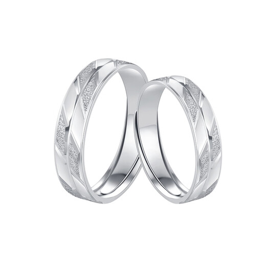 Chow Tai Sang platinum ring Love is endless couple ring PT950 men's and women's couple gift for girlfriend and wife birthday gift Love is endless women's ring about 4.7g