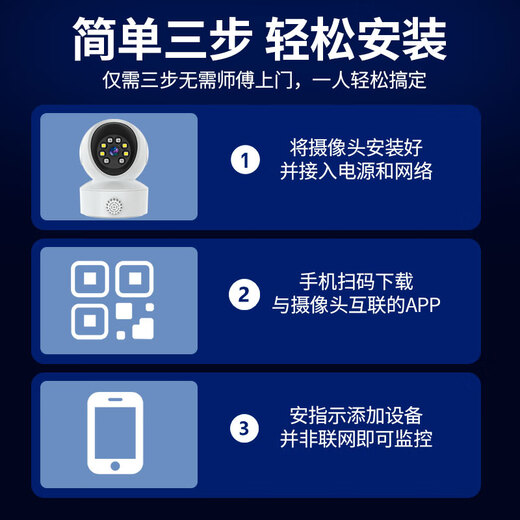 LUXVIEW(锐视威)烟雾报警高清摄像头室内可燃气探测手机远程监控家用无线监控器360度无死角带夜视全景