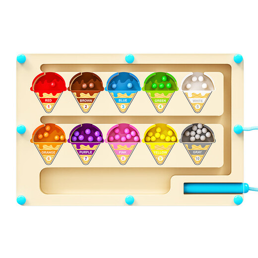 Jiayu Magnetic Perlen Labyrinth Spielzeug 1-3 Jahre altes Spielzeug 4 Jahre altes Spielzeug Stift betriebener Magnet Stiftbetriebener Ball Rolling Ball Kinder Dinosaurier Perlenlabyrinth
