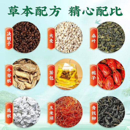 Beijing Tongrentang Qingqianliu Corn Scarf and Mulberry Leaf Tea can be used with Pueraria root blood frosting and fat-pressing medicine uric acid chrysanthemum health tea soaked in water 1 box*Experience package