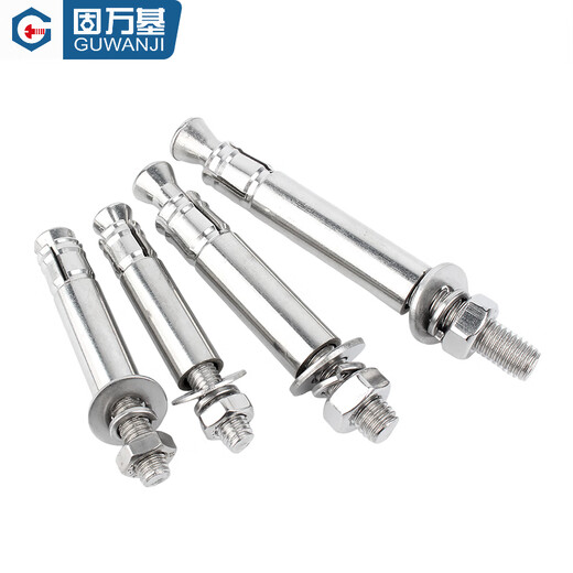 Guwanji 304 stainless steel bottom expansion mechanical anchor expansion screw back-cut heavy-duty anchor M8M10M12 single tube bolt M12x100 (1 piece)