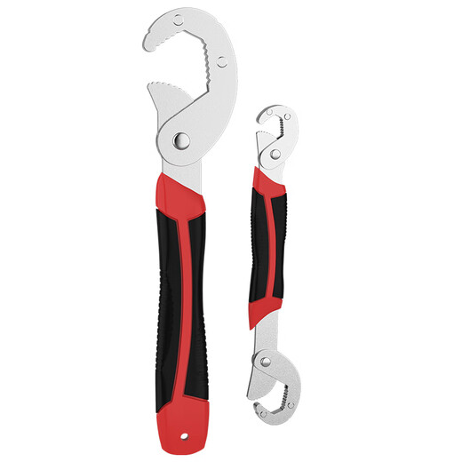Complete collection of adjustable wrench tools for sinks, multi-functional live mouth bathroom wrench, large open pipe wrench, universal small wrench, upgraded three-sided teeth, small size - 1 6-22mm