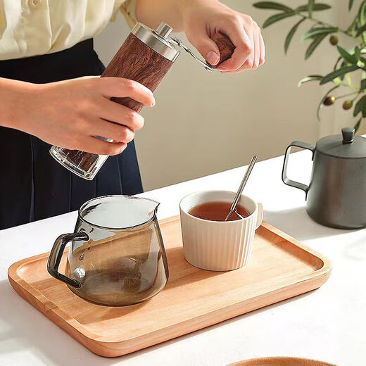 Jingxianju wooden pallet wooden tray wooden plate placement plate dessert plate small plate long plate snack restaurant tea tray tea cup beech coffee rectangular tray 20*13cm