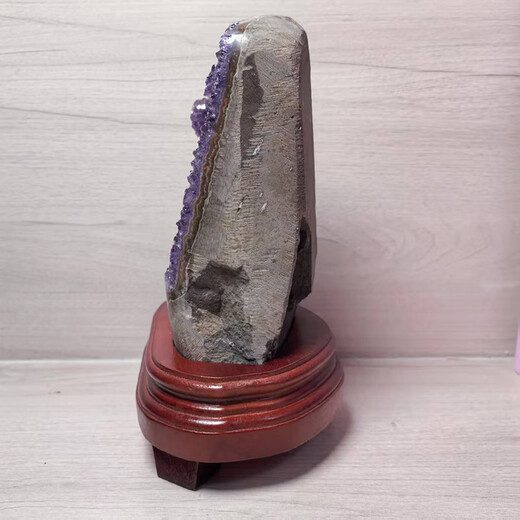 MKFK一物一图天然乌拉圭紫水晶摆件原石紫晶洞块晶簇办公室桌面摆件 编号【1479】总重约2千克
