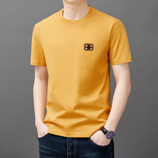 
Seven Wolf 240g heavy pure cotton short-sleeved T-shirt for men loose casual round neck base shirt T-shirt top men's clothing KSJY9922 white M 165 suggests 100-120Jin [Jin equals 0.5 kg]