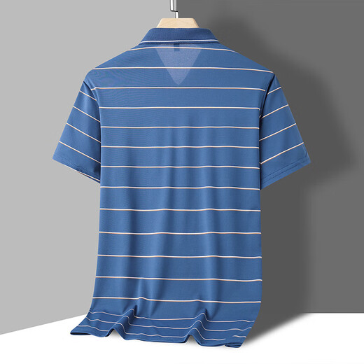 ZGA HaiLan Home (HLA) same dad short-sleeved T-shirt among men's summer clothes 2024 new 9903 white strips M 165_[115Jin[Jin equals 0.5 kg]]