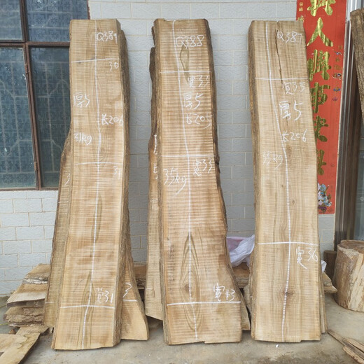 Natural whole wood natural edge camphor wood old material solid wood sheet original ecological tea countertop wood board custom wood Q723 length 206 width 35-48 thickness 5 polished hair