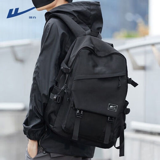 Huili Rucksack Herren Rucksack Großkapazität Neuer Stil Junior High School High School College School Tasche Reisetasche Computertasche Schwarz