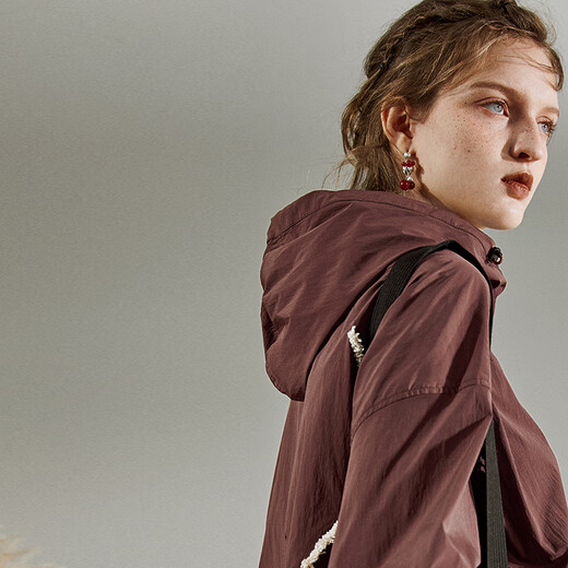 Rizui original sweatshirt pants suit 2025 spring new design loose contrasting webbing casual pants two-piece set Xunjing red L