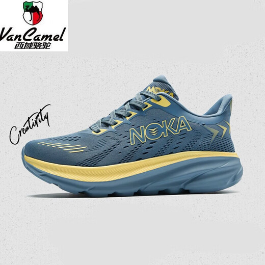Camel Exportaciones Originales de zapatos para hombres solteros Mal zapatos deportivos transpirables espesas Suelas gruesas que absorbe zapatos para correr zapatos de carne 9908 Naranja blanca 40