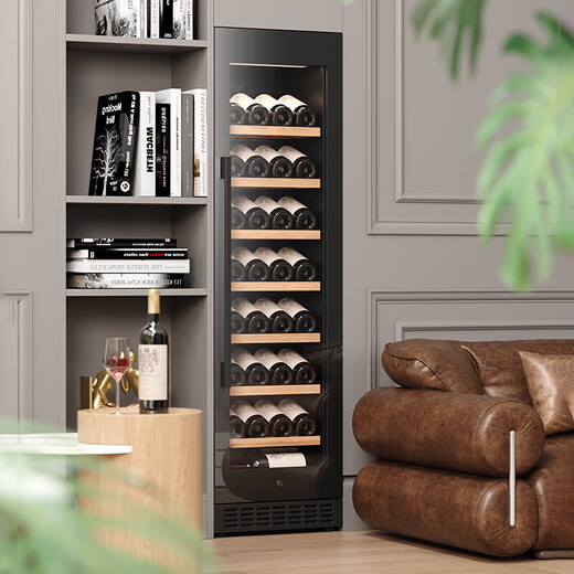 Bai Kailun red wine cabinet, first-class energy efficiency, constant temperature and moisturizing wine cabinet, zero embedded compressor, home wine storage, sake beer display refrigerator, fruit beverage refrigerator bar, upgraded smart anti-fog door丨dual temperature丨full configuration丨188L air-cooled and frost-free