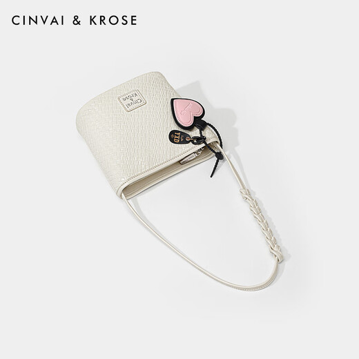 
CinvaiKrose official website small c/k bag women's bag 205 new woven bucket bag large capacity crossbody bag versatile one-shoulder underarm bag beige