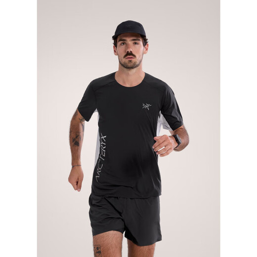 Archaeoptera Bird (ARC'TERYX) Men's NorvanDownwordLogo moisture absorption short-sleeved T-shirt X97207735 Official authentic Jumping Orange Verve X9720 S