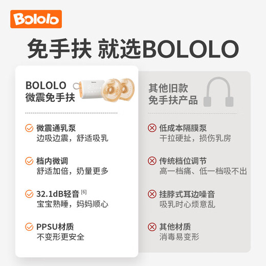 波咯咯（bololo）双边吸奶器电动无痛全自动吸乳微震通乳大吸力挤奶拔奶器 【解放双手】微震V20-APP免手扶