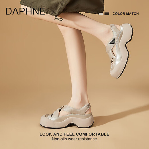 Daphne Daphne dicke Lochschuhe für Frauen für Frauen im Sommer 2025 Neue kleine, lässige Strandsandalen und halbe Hausschuhe