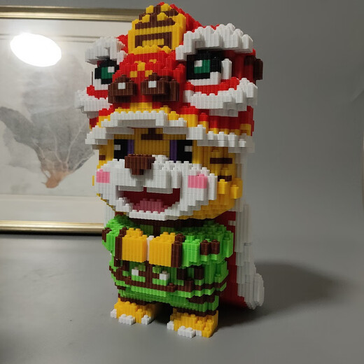 百乐森CLS潮乐森放大镜琳娜贝尔小颗粒积木儿童玩具男生女孩生日 LS9905爱心暴力熊55CM