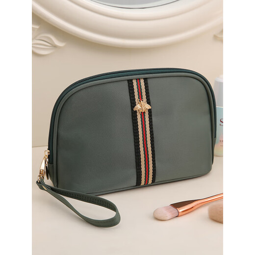 XMSJ Japanese imported quality cosmetic bag women's small portable handheld 2025 new travel skin care product storage bag pencil bag pink-square large size