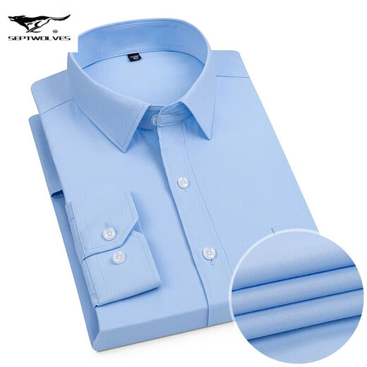 New men's cotton shirt for middle-aged and young men 2024 four-season universal breathable lapel business pocket multi-color workwear long sleeves 6623 38
