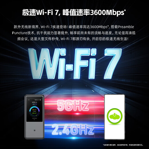 ZTE 5G portátil WiFi7/10000mAh móvil u60pro enrutamiento de tarjeta N79 agregación de portadores de banda de alta velocidad NFC conexión directa 2025 modelo ZTE u60pro versión básica 100G