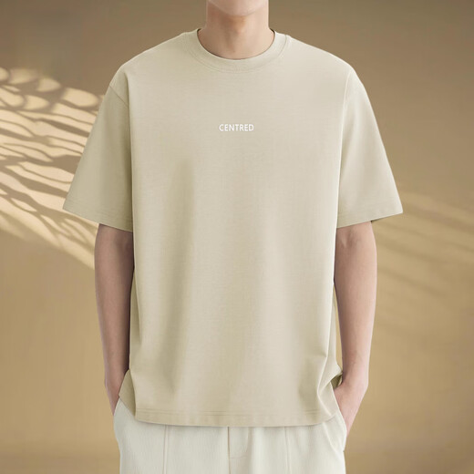 
KOOSHI luxury white short-sleeved T-shirt for men in summer thin cool loose top casual round neck half-sleeved T-shirt for men WT52C1047 white M