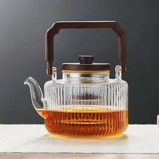 Mesni steaming integrated teapot glass tea brewing teapot steaming teapot lifting beam teapot Kung Fu tea set