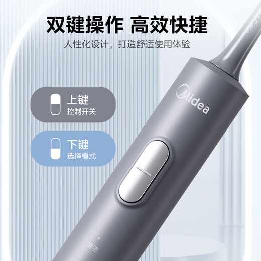 Midea Electric Toothbrush for Home Adult Couples Rechargeable Sonic Fully Automatic Soft-bristled Gum Protection Brush Head 180 Days Battery Life for Male and Female Couples Holiday Birthday Back-to-School Gift Hot Top 5 Cleaning Modes丨Starry Gray