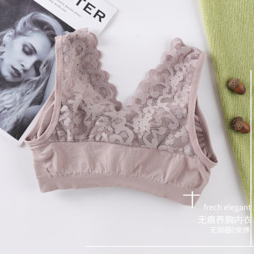 Bra-wrapped breast lace sexy big V beautiful back seamless sports bra-wrapped women's bra with padded tube top bra SB036 black one size fits all (80-135Jin Jin is equal to 0.5kg)