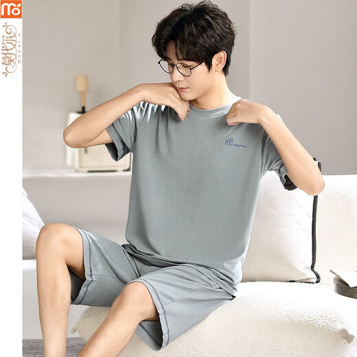 Pajamas modal Summer 2025 Nouveau costume Shorts shorts minces, lâches et décontractés, de grande taille vêtements d'ameublement de maison g [6623] shorts modaux et xl respirant [recommandé 120-140jin [Jin est égal à 0,5 kg]]]