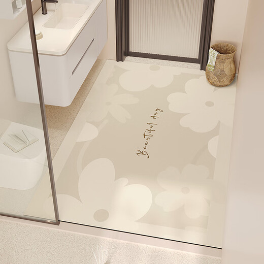 
Xuanjia Diatomaceous Sludge Washing Desk Bathroom Floor Mat Bathroom Wet and Dry Separation Door Washing Pool Toilet Foot Mats Water Absorbent Anti-slip Grid-ND-7374 120cm*180cm