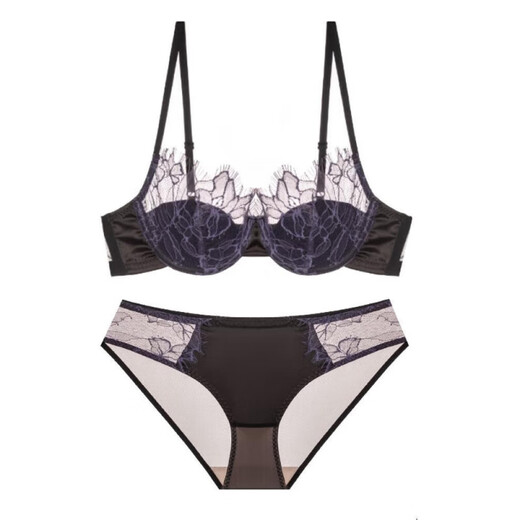 Victoria's Style Brand Series Sexy Secret Lace Underwear Set Women's Thin Push-Up Elegant Bra Set Chinese Valentine's Day Gift Violet Set 80B 36