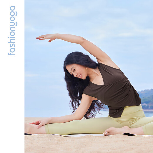 Fansheng Yoga Mode, einfaches und komfortables Design V-Ausschnitt lässig Taille Slimming Außenweste Außen F14223 Weiches Pulver s