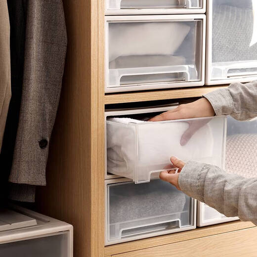 Yonghuan Schublade Aufbewahrungsbox Aufbewahrungsbox Haushalt transparenter Kleidung Finishing Box Plastik