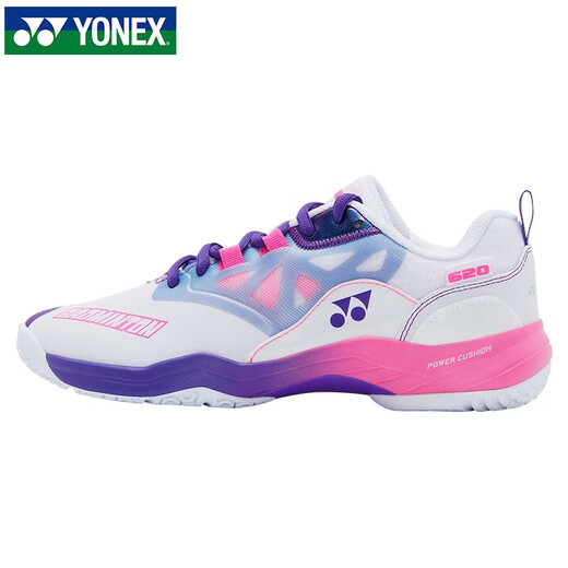 YONEX (YONEX) professional sports badminton shoes for men and women SHB6WGCR shock-absorbing and wear-resistant official flagship authentic men's and women's models-SHB620GCR-white_pink package 39