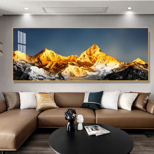 ZOCI背靠金山床头装饰画美式卧室挂画日照背靠金山床头挂画办公室靠 CT-3524-背靠金山 亮面机玻璃成品(95%客户选12