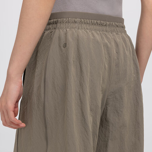 Lululemon 丨 Crinkle Nylon Frauen plissierte Nylon Lose Overalls LW5HUQA Deep Khaki S