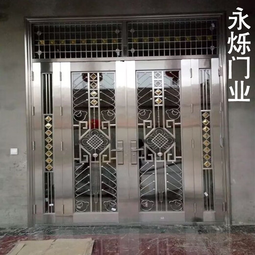 JPHZNB304不锈钢门单门不锈钢防盗门家用进户子母门R别墅乡 款式9902