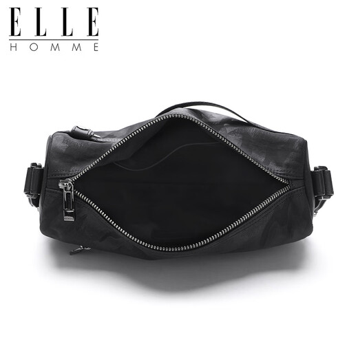 Elle Homme Men's Bagn-Sac, Camouflage Nylon Canvas Crossbody Sac, sac de téléphonie mobile résistant à l'eau, sac pour hommes de grande capacité 1131 Black