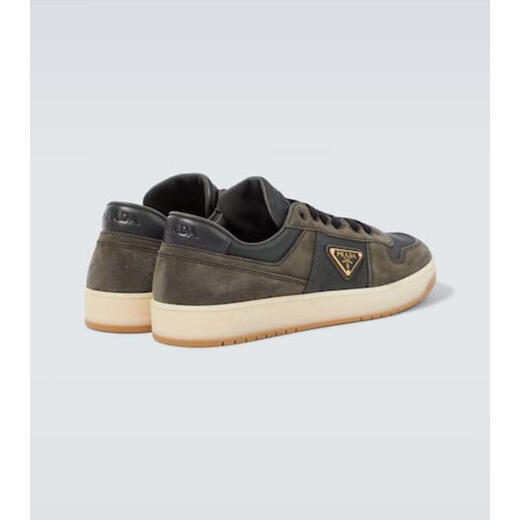 PRADA Luxury Men's RE NYLON suede sneakers brown 20 | 6 UK