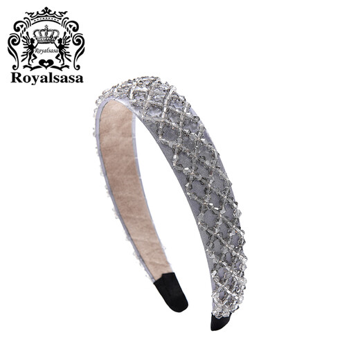 Royal sasa royal salsa headband Korean style wide-brimmed headband imitation crystal beads adult handmade hairpin hairpin head jewelry head flower