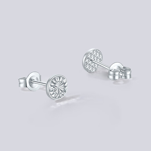 Saturday Fortune (ZLF) PT950 platinum earrings for women, platinum car flower sparkling earrings for women, one pair - 1.93g