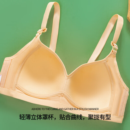 莫代尔新款大码舒适透气聚拢女士内衣无磁薄杯光面胖无钢圈文胸罩 艳紫 4XL 36/80