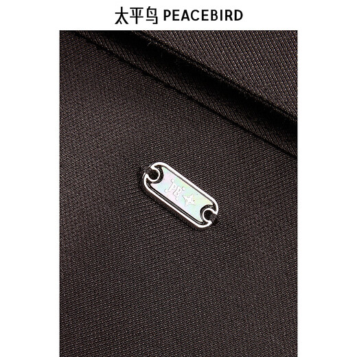 PEACEBIRD Men's Wear Shopping Mall Same Style Casual Shirt Sven Shirt Textured Wool Shirt B1CAE4B19 Brown 1 M