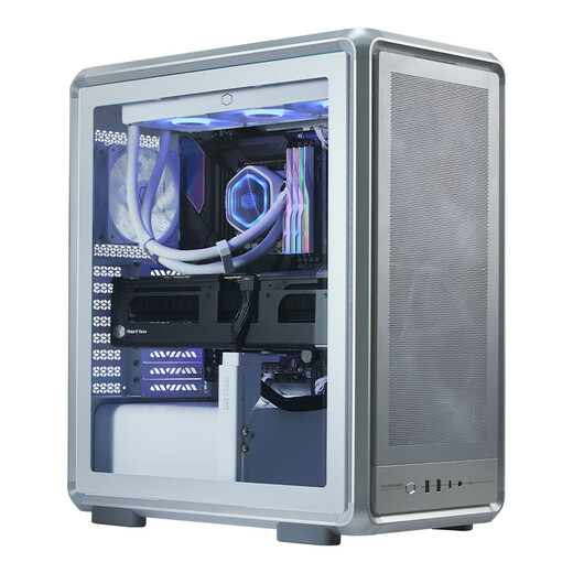 酷冷至尊（CoolerMaster）MF500 Mesh银色 EATX电脑机箱 铝质型材/玻璃侧板/支持CPUGPU双水冷/磁吸盖板/赠独立显卡支架