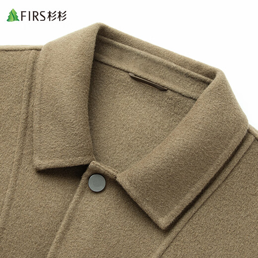Shanshan sheep wool double-sided woolen jacket men's spring and autumn casual warm lapel woolen top short coat men's clothing