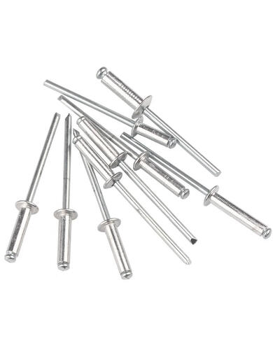 奇立彩铝制抽芯铆钉拉铆钉圆头抽心柳钉K型拉钉M2.4/3.2/4/5/6mm M4*16*12200只大帽