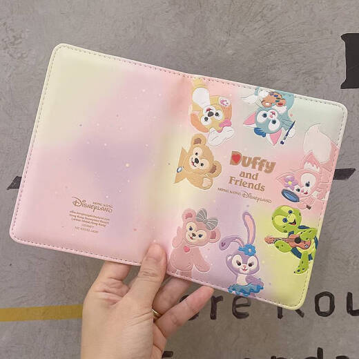 语森忆港迪达菲熊星黛露小狐狸可爱七宝护照夹保护套旅行证件收纳包卡包 全家福款