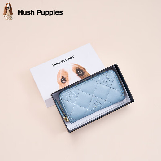 Hush Puppies women's key bag, fashionable and simple storage bag, rhombus coin purse, portable card holder, birthday gift for girlfriend