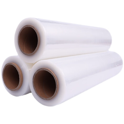 Transparent stretch film Stretch film packaging film Industrial large roll stretch film for PE packaging 50cm wide Express moving packaging film Industrial cling film Full box of 4 rolls 10Jin Jin is equal to 0.5kg Weight 615 meters * 50cm wide