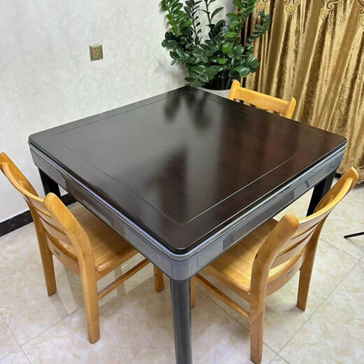 CLCEY高温防烫款麻将机盖板木质通用麻将机桌面板家用餐桌桌面正方形 防烫香槟色盖板9898厘米