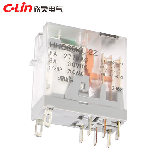 Yuechangsheng Xinling thin intermediate relay HHC69KL-2Z replaces Izumi RJ2S-CL two sets of contacts separate relay AC AC220V